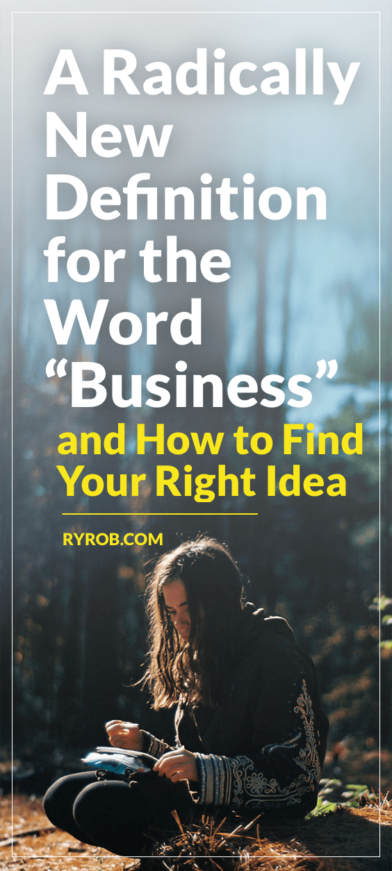 In this episode, I'm presenting a radically new definition of what a "business" really is. A new take on how you should find your best side hustle idea.